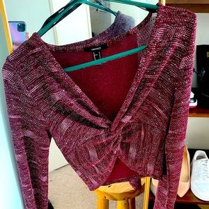 Glittery plum colored top Like new condition